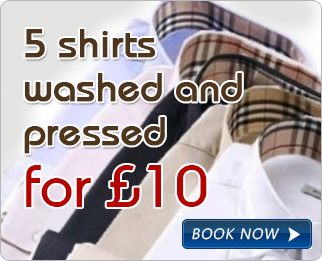 5 shirts Dry Cleaned for £15